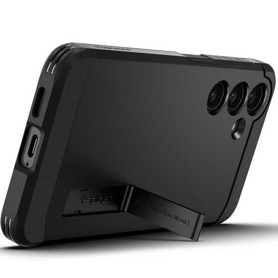 Etui Spigen do Samsung Galaxy S24, Tough Armor, Czarne + Szkło