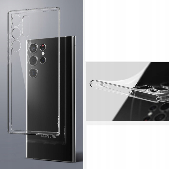 Etui Spigen do Samsung Galaxy S22 Ultra, Liquid Crystal, przezroczyste