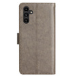Etui z klapką do Samsung Galaxy S23 FE, Butterfly, szare