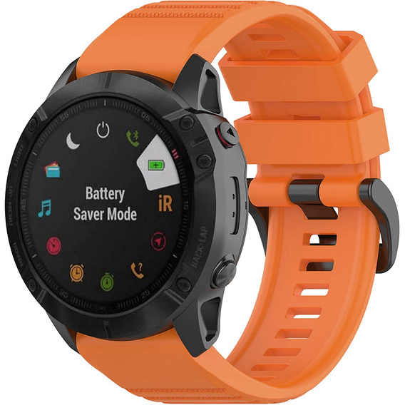 Pasek Silikonowy QuickFit do Garmin Fenix 26mm, Pomarańczowy