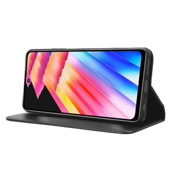 Etui do Xiaomi Redmi Note 13 4G, Smart Magnet, Czarne + Szkło 9H