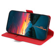 Etui z klapką do Oppo A57s, Wallet Thin Magnet, czerwone