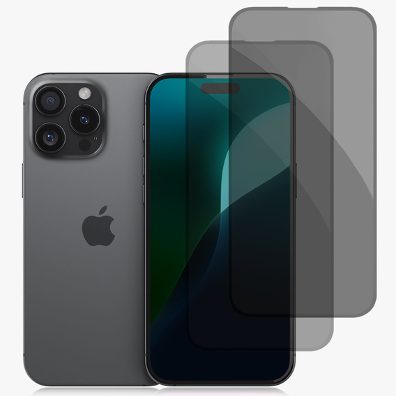 Szkło hartowane prywatyzujące ERBORD Anti-Spy do iPhone 17 Pro / 17 / 16 Pro, ERBORD Anti-Spy Hartowane