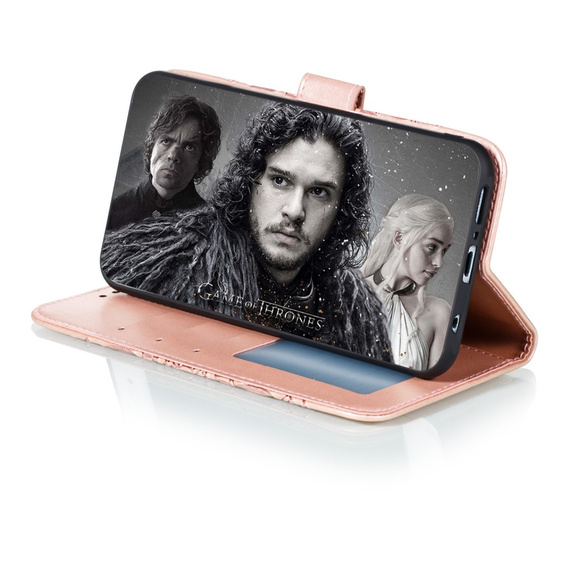 Etui z klapką do Xiaomi Redmi Note 9s/ 9 Pro, Mandala, różowe rose gold