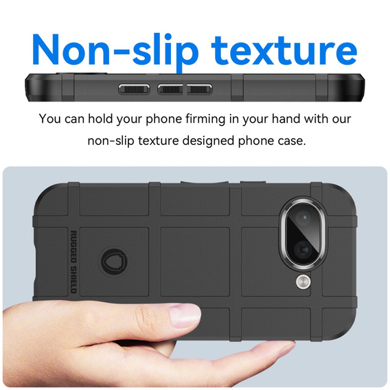 Etui do Google Pixel 9a – miękkie TPU z matową fakturą, czarne