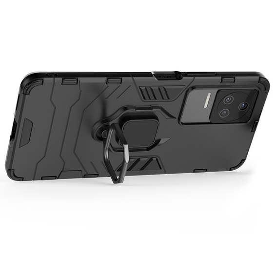 Etui do Xiaomi Poco F4 5G, Kickstand Ring, czarne
