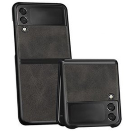 Etui Cowhide Grain do Samsung Galaxy Z Flip 3, Black
