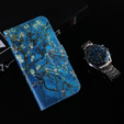 Etui z klapką do Samsung Galaxy A14 4G/5G, Wallet, Sakura niebieskie