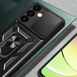 Etui pancerne do Samsung Galaxy S24+ Plus, CamShield Slide, czarne