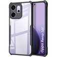 Etui do Oppo Reno 14F, wzmocnione, przezroczyste z czarnymi bokami