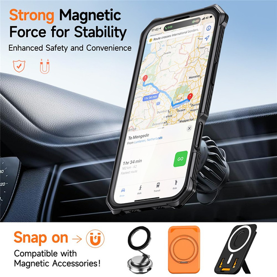 Etui ochronne z podstawką kompatybilne z MagSafe do iPhone 17 Pro Max