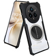 Etui do Realme 14 Pro+ 5G, z blaszką magnetyczne, przezroczyste / czarne