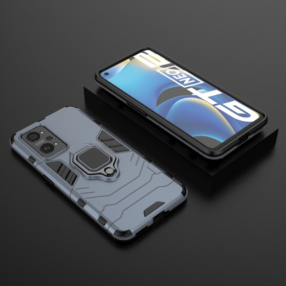 Etui do Realme GT 2 5G / GT Neo 2 / GT Neo 3T, Kickstand Ring, niebieskie