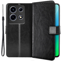 Etui z klapką do Infinix Note 30 VIP, Crazy Horse Wallet, czarne