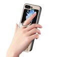 Etui do Samsung Galaxy Z Flip7 FE / Z Flip6, Card Slot Ring Case, beżowe