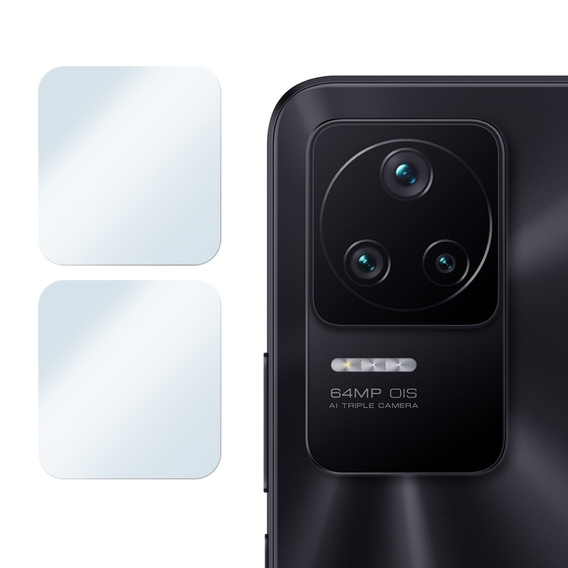2x Szkło hartowane na aparat ERBORD do Xiaomi Poco F4 5G, przezroczyste