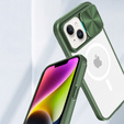 Etui do iPhone 14, Slide Camera Magsafe, zielone