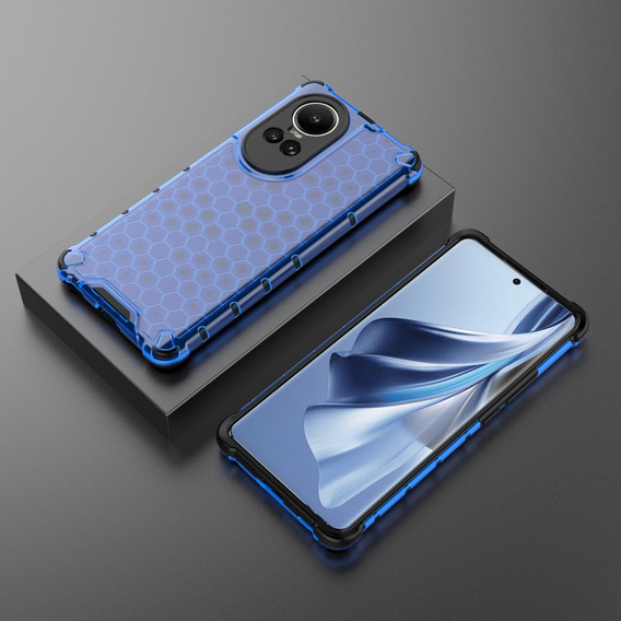 Etui Honeycomb do Oppo Reno 10 5G, pancerne, niebieskie