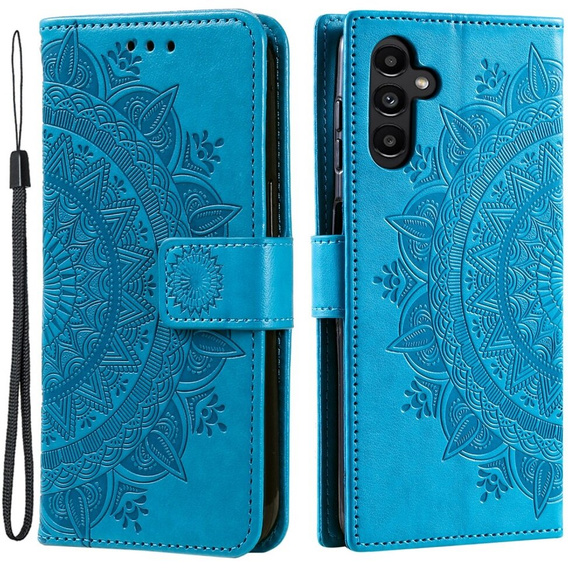 Etui z klapką do Samsung Galaxy A05s 4G, Mandala, niebieskie