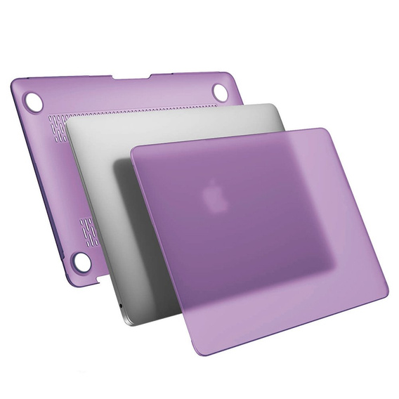 Etui do Macbook Air 13 A1466/A1369, Hard Case Obudowa, Pokrowiec Półprzezroczysty Fioletowy