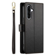 Etui z klapką do Samsung Galaxy A17 5G, Wallet Zipper Pocket, portfelowe, czarne