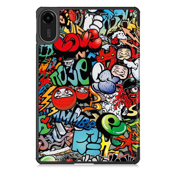 Etui z klapką i wzorem graffiti do Xiaomi Redmi Pad 2