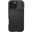 Etui Spigen do iPhone 16 Pro, Optik Armor Mag, czarne + Szkło hartowane 9H