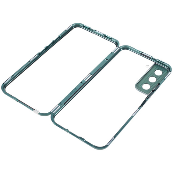 Etui do Samsung Galaxy S21, Magnetic Dual Glass, zielone