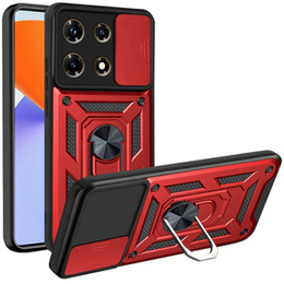 Etui pancerne do Infinix Note 30 5G, CamShield Slide, czerwone