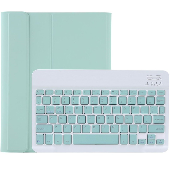 Etui z klawiaturą do Lenovo Tab P11 J606F / P11 5G J607Z, jasnozielone