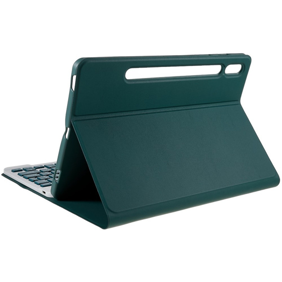 Etui z klawiaturą do Samsung Galaxy Tab S7 T870/T875 / S8, Pen Slot, zielone