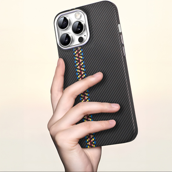 Etui do iPhone 14 Pro Max, Carbon Fiber MagSafe, czarne