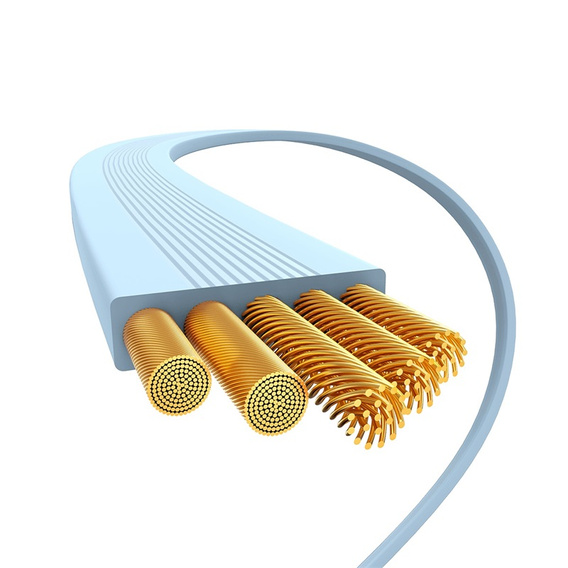 Zwijany kabel Baseus Free2Draw Mini USB-C 100W – niebieski