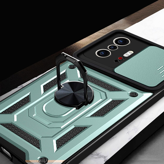 Etui pancerne do Xiaomi 11T / 11T Pro, CamShield Slide, zielone