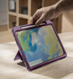 Etui Dexnor 360° do iPad Pro 11 2024 (5 gen.), z paskiem i miejscem na rysik - fioletowe