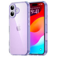 Etui do iPhone 17, z osłoną aparatu, przezroczyste z fioletowymi bokami