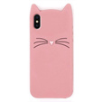 Etui 3D KOT do iPhone X / XS, Pink