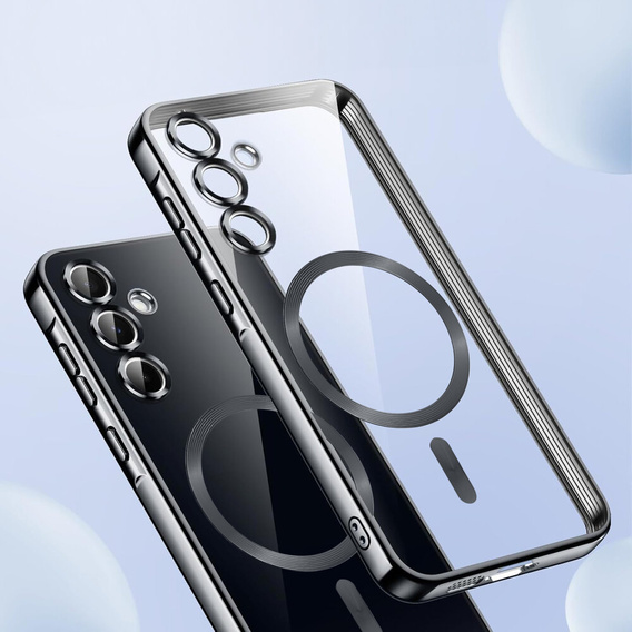 Etui do Samsung Galaxy A55 5G, Electro MagSafe, czarne + Szkło na ekran