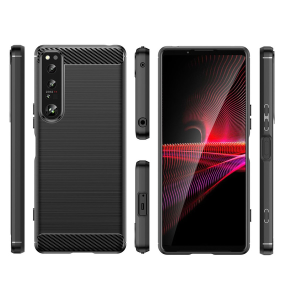 Etui do Sony Xperia 1 IV, Karbon, czarne