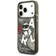Etui Karl Lagerfeld Liquid Glitter Choupette MagSafe do iPhone 17 Pro