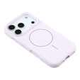 Etui silikonowe do iPhone 17 Pro, do MagSafe, antywstrząsowe, fioletowe