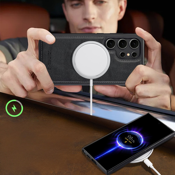 Etui do Samsung Galaxy S25 Ultra, LC.IMEEKE, kompatybilne z MagSafe – czarne	