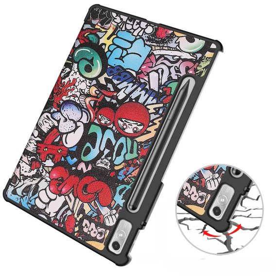 Etui do Lenovo Tab P11 Pro Gen 2 TB132FU TB132XU 11.2", Trójdzielne z miejscem na rysik, Graffiti