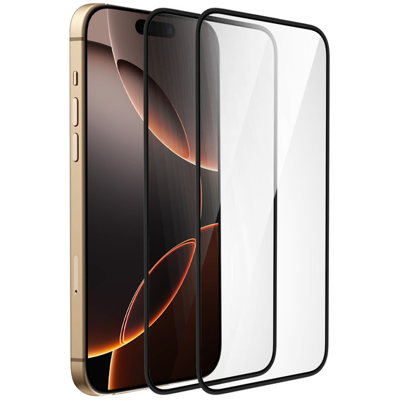 2x Szkło Hybrydowe ERBORD Ceramic do iPhone 16 Pro Max – elastyczna ochrona na cały ekran