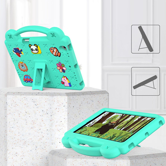 Etui do Lenovo Tab M10 X505F X605F /  Tab P10-X705F/L / Huawei T5 10.1, Cute Patterns, z podstawką, Zielone