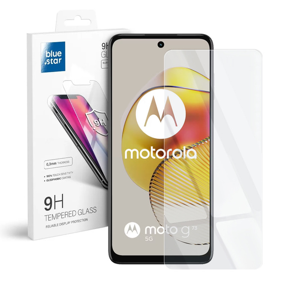 Zestaw Etui do Motorola Moto G73 5G, Fusion Hybrid, przezroczyste z czarną ramką + szkło