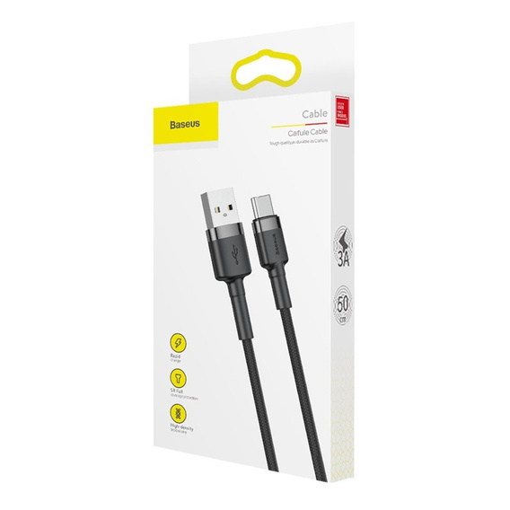 Baseus Cafule USB-A do USB-C 0,5 m – szybki i wytrzymały kabel 3A