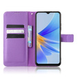 Etui z klapką do Oppo A17, Wallet Smart Magnet, fioletowe