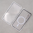 Etui Magnetic Dual Glass MagSafe do Samsung Galaxy S23, srebrne