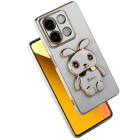 Etui do Xiaomi Redmi Note 13 5G, Rabbit, białe + Szkło Hartowane 9H